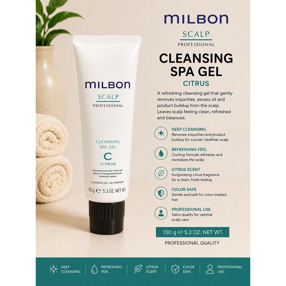 Milbon Scalp Professional Cleansing Spa Gel Citrus 5.3 oz Scalp Care